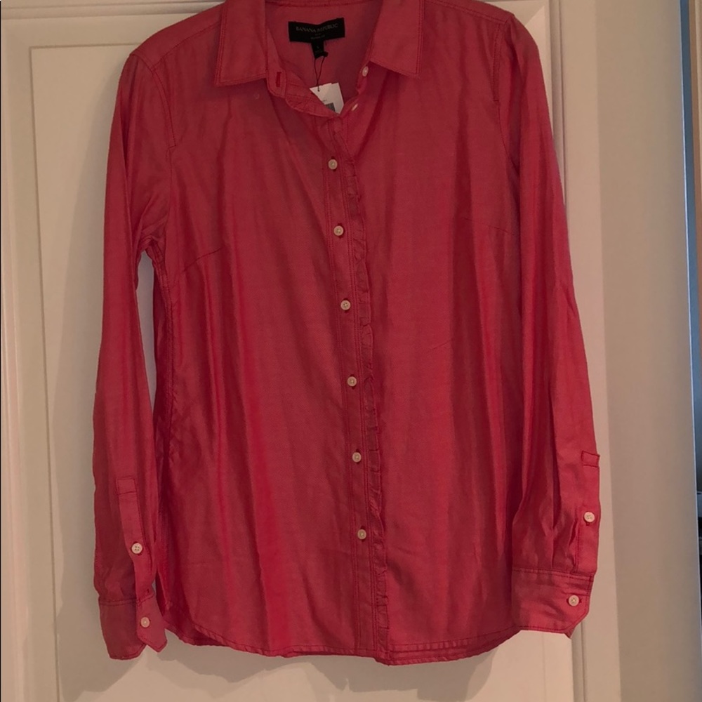 Banana republic red button down